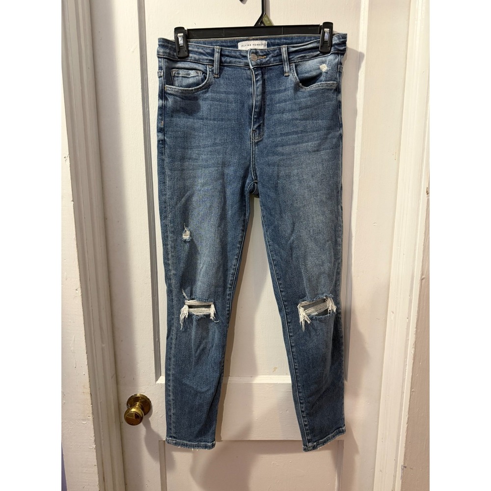Flying Monkey Distressed Skinny‎ Jeans in 30 Y3855